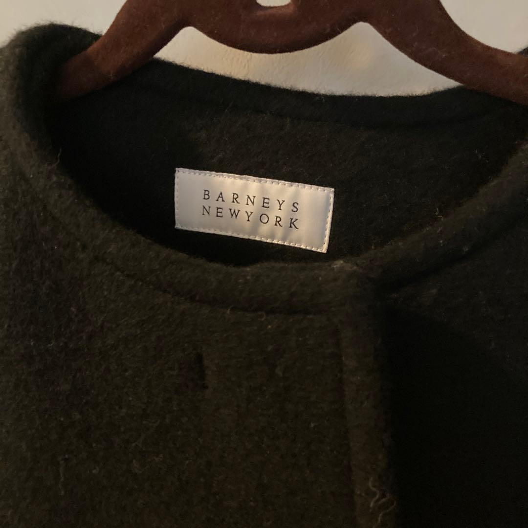 BARNEYS NEW YORK フリルケープコート 黒