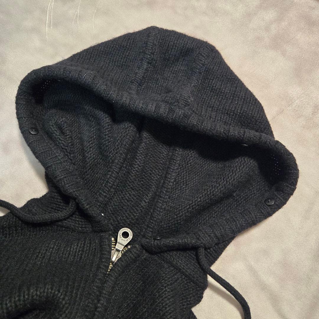 希少 BURBERRY BLUE LABEL ニット素材 ジップアップパーカー