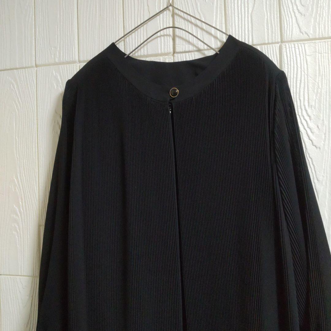 レイヤード風 ロングワンピース 7L ブラックフォーマル 大きいサイズ 美品