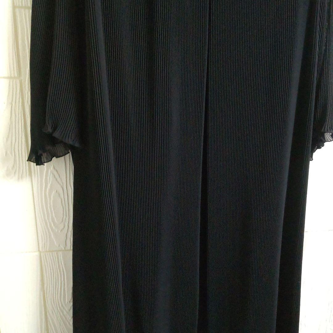 レイヤード風 ロングワンピース 7L ブラックフォーマル 大きいサイズ 美品