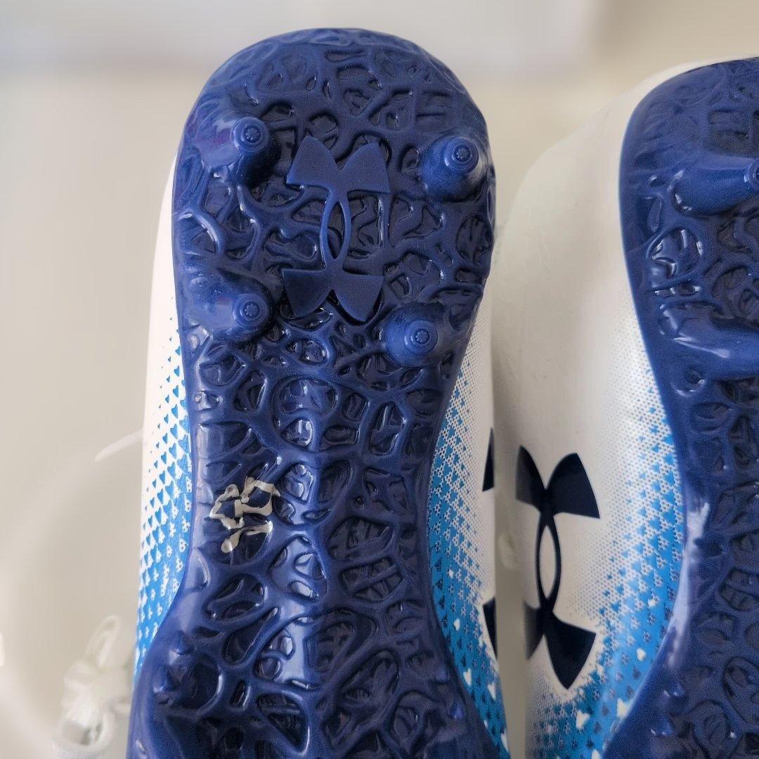 Under Armour サッカーシューズ 4Y ホワイト/ブルー