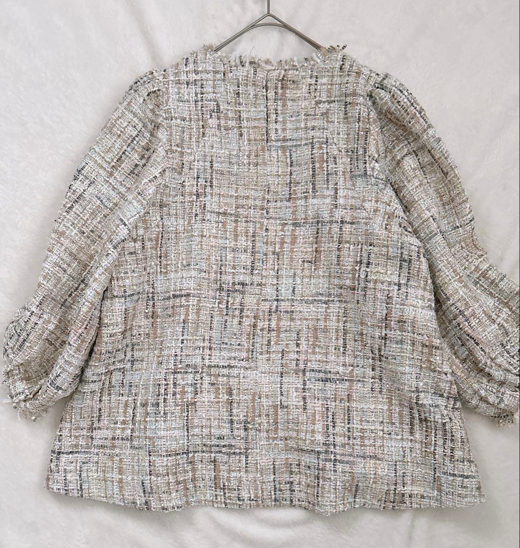 新品未使用✨ELFRANK エルフランク ツイードボリューム袖ブラウス