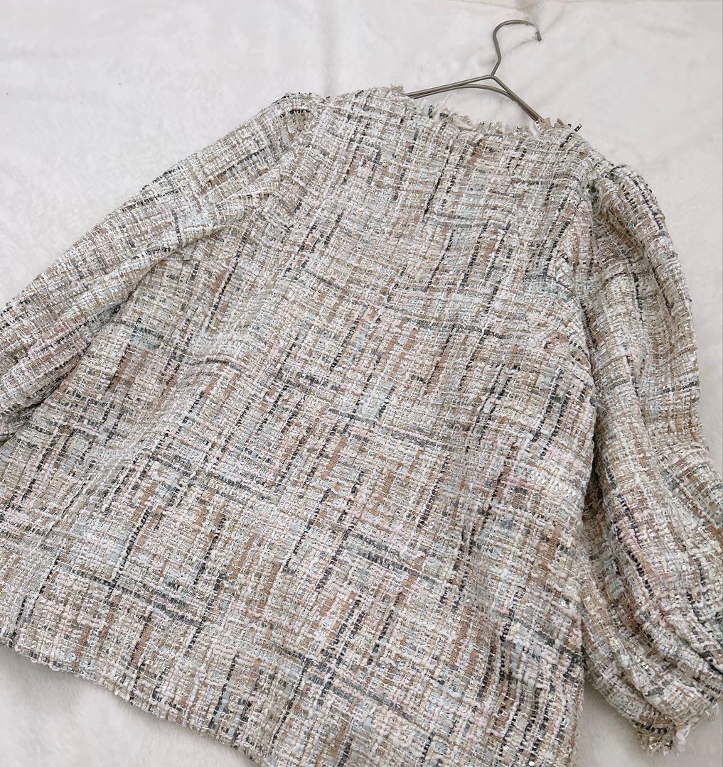 新品未使用✨ELFRANK エルフランク ツイードボリューム袖ブラウス