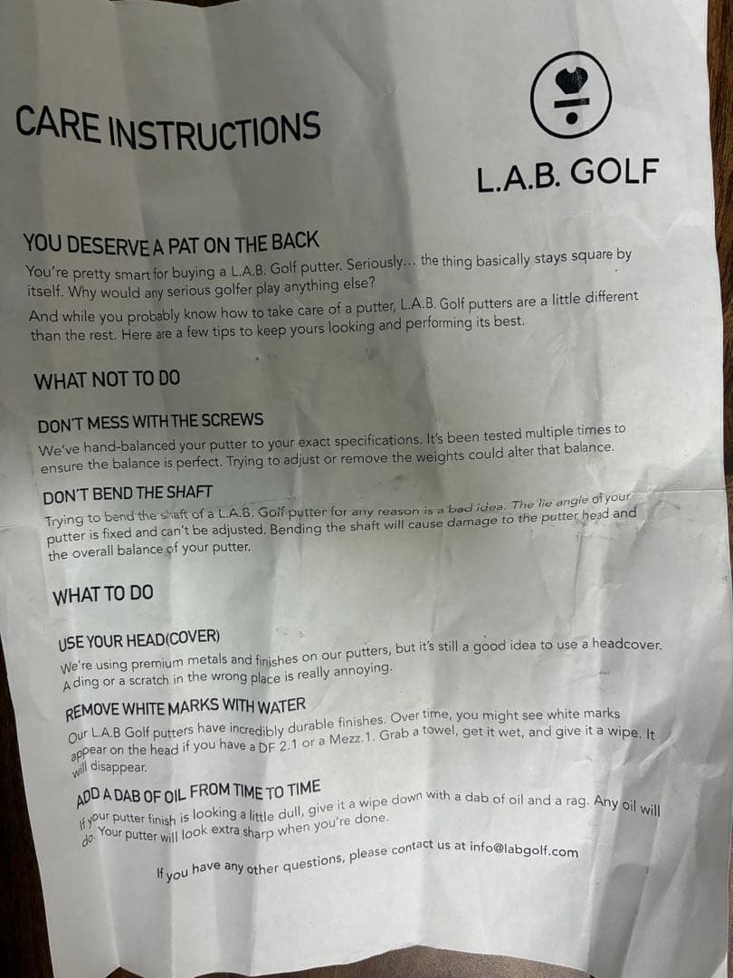 『値下げしました』新品　L.A.B. GOLF OZ.1 パター 34ブラック