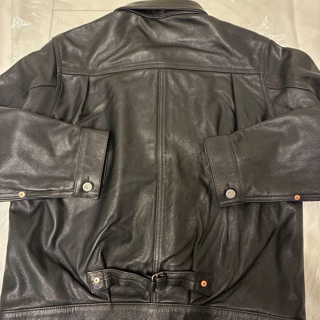新品）牛革/黒/T-BACK/1stタイプ/トラッカー型