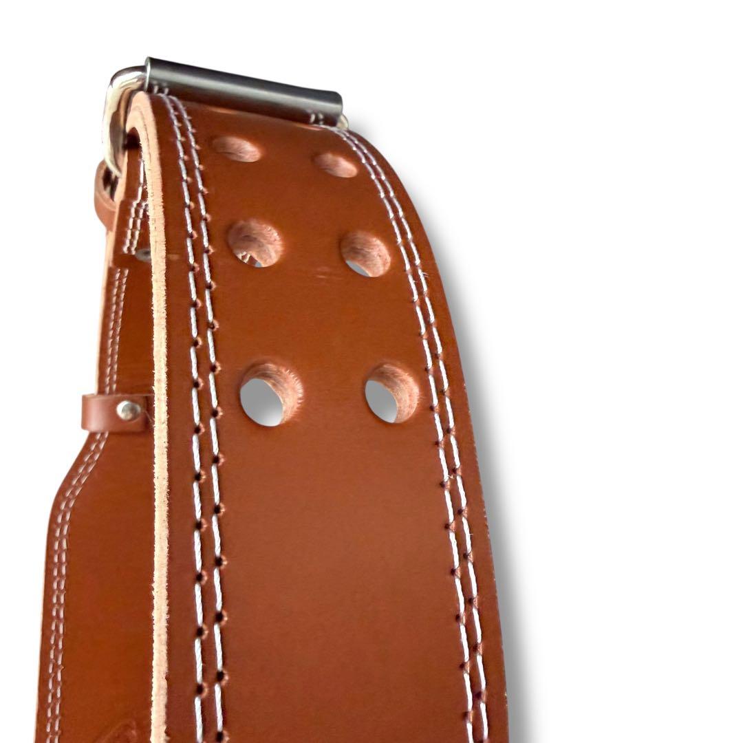 未使用品 GOLD'S GYM ゴールドジム 厚手プロレザー ベルト sizeM