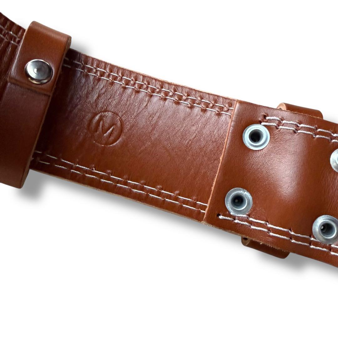 未使用品 GOLD'S GYM ゴールドジム 厚手プロレザー ベルト sizeM