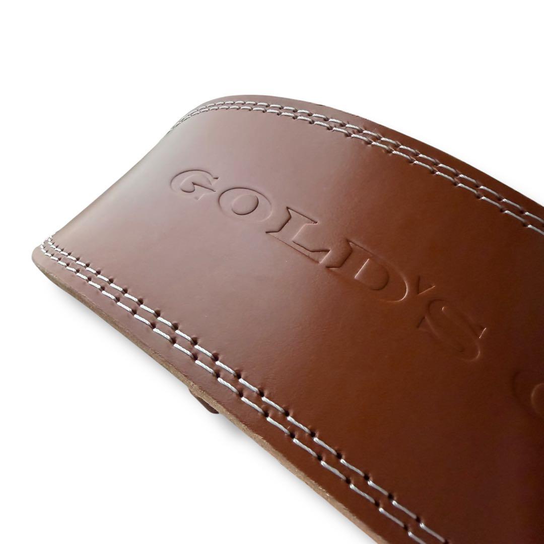未使用品 GOLD'S GYM ゴールドジム 厚手プロレザー ベルト sizeM