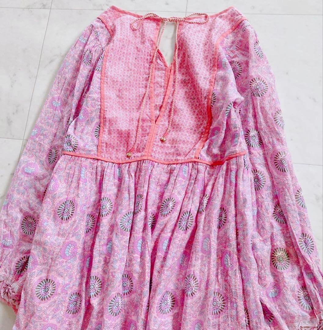 NE QUITTEZ PAS　コットンエスニックプリントワンピース