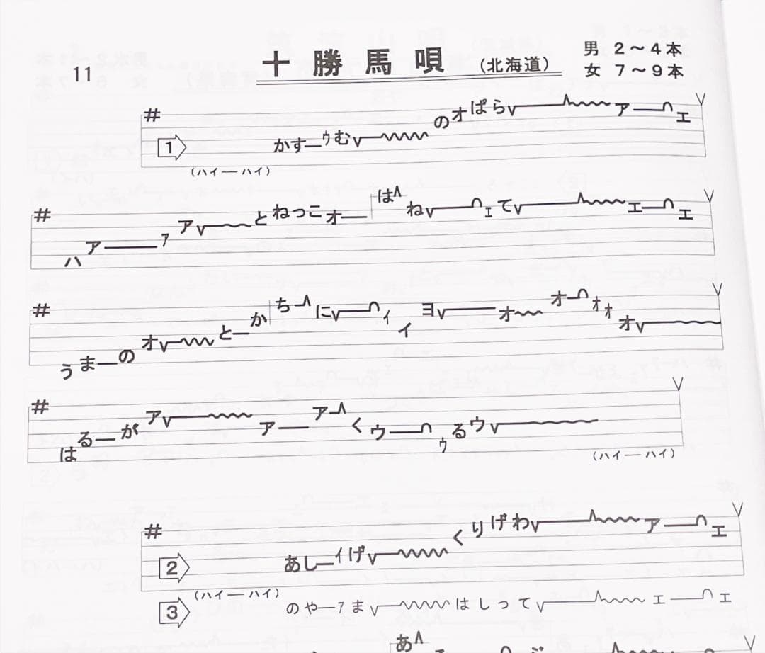 日本の民謡★五線譜10集セット～e37 楽譜/練習/上達/うたい方/ 和楽/参考