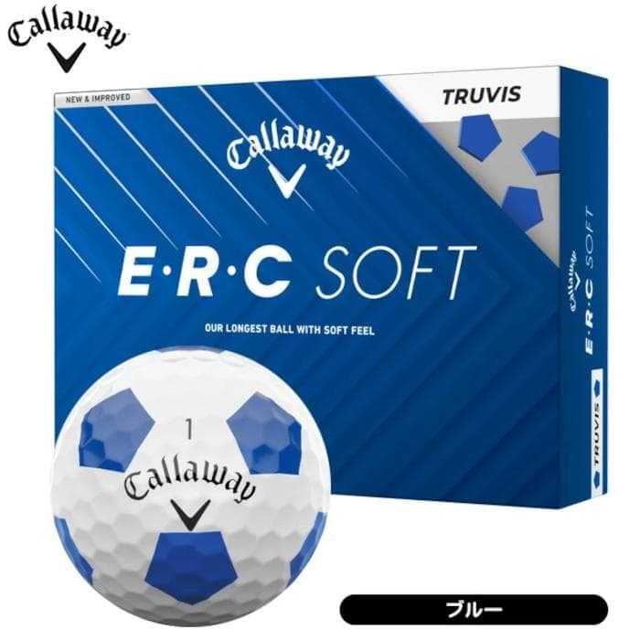 新品 キャロウェイ ERC SOFT ゴルフボール TRUVIS ブルー