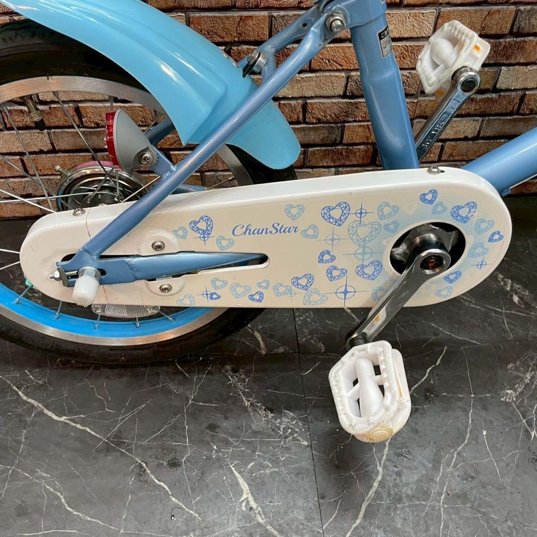 【127】子供用自転車 子供車 Chan Star ブルー 16インチ シングル