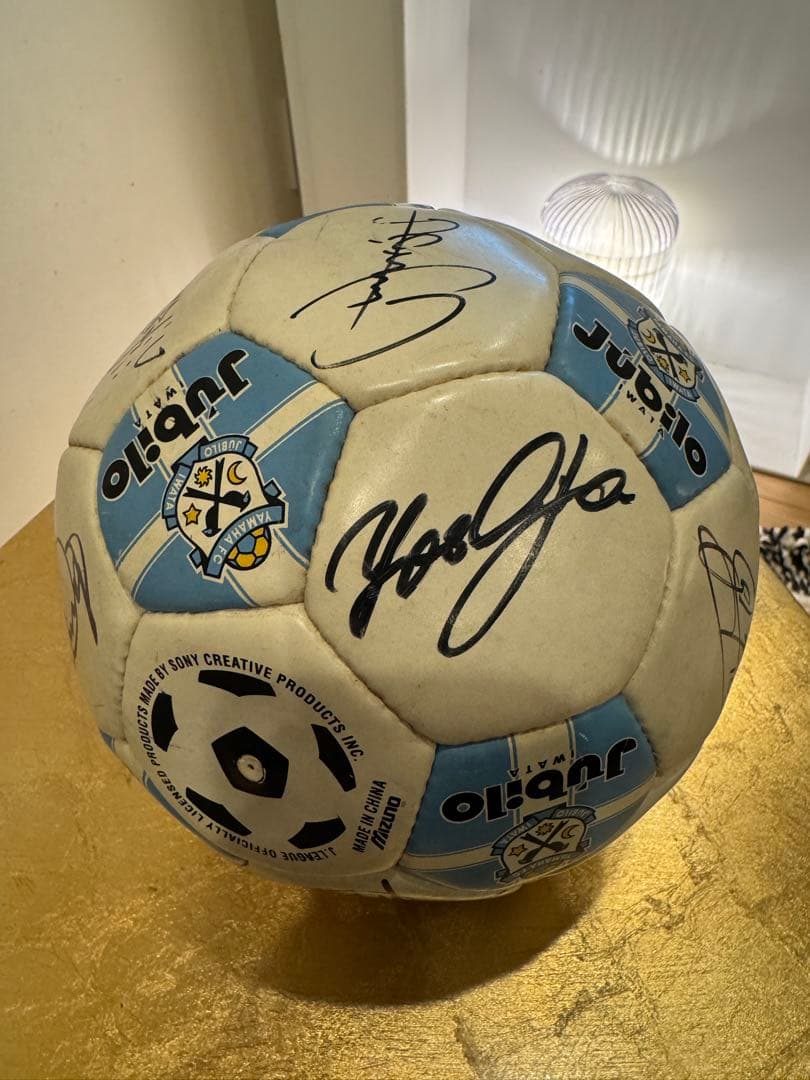 1994-1996年ジュビロ磐田公式試合球 オフト監督中山ドゥンガ藤田直筆サイン