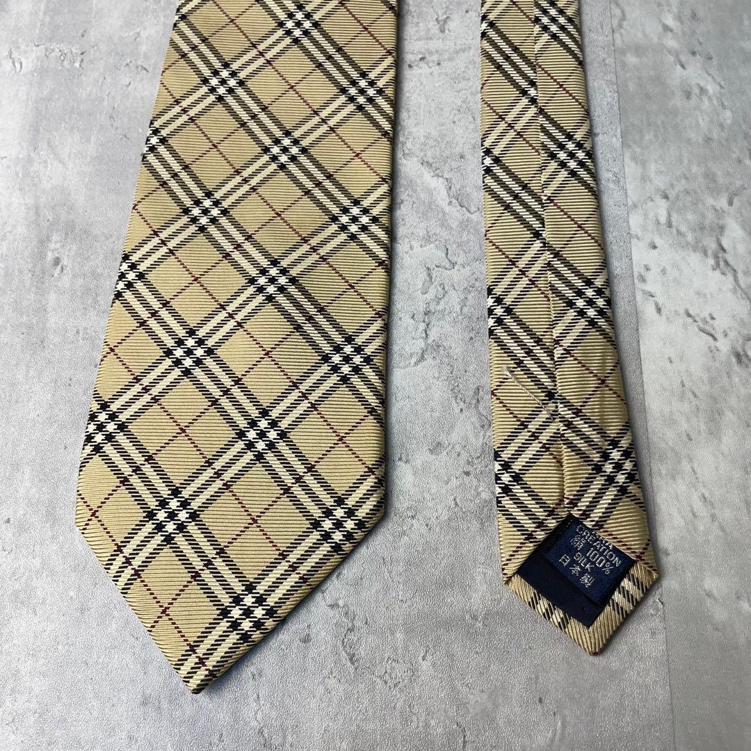 美品 BURBERRY LONDON ノバチェック ネクタイ ベージュ
