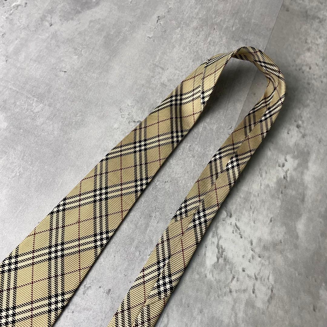 美品 BURBERRY LONDON ノバチェック ネクタイ ベージュ