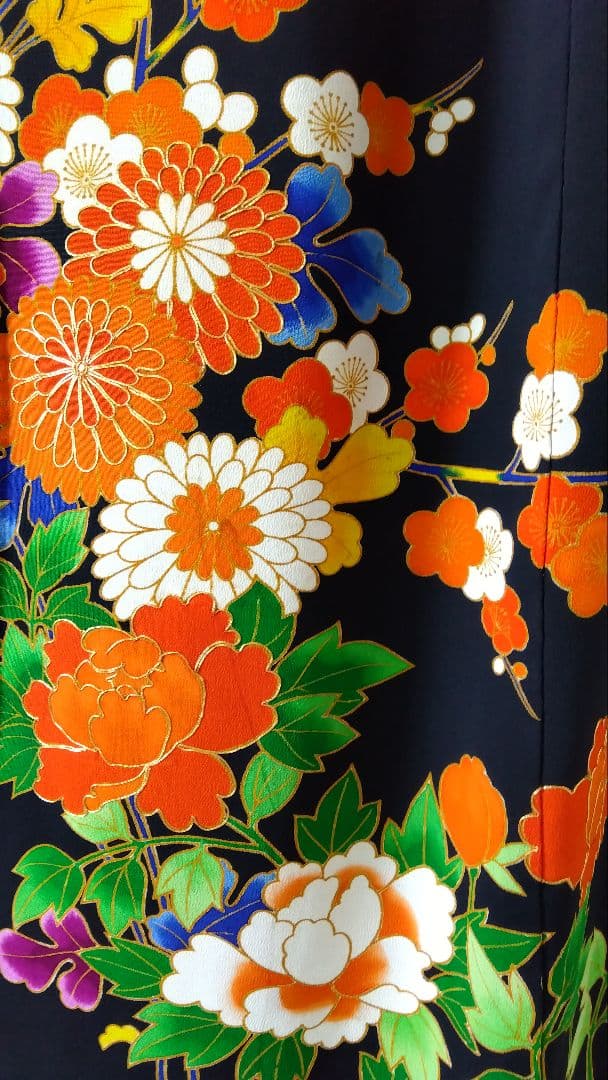 留袖リメイクドレス