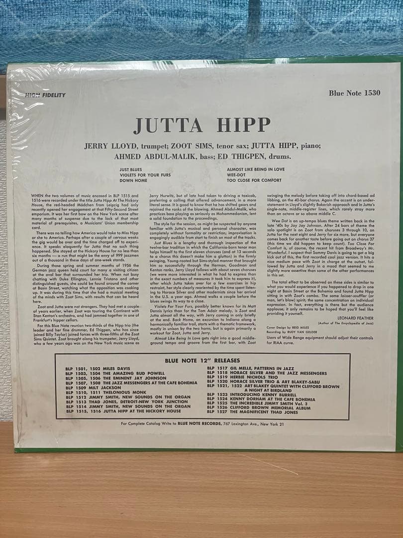 Jutta Hipp With Zoot Sims / UA青白レーベル