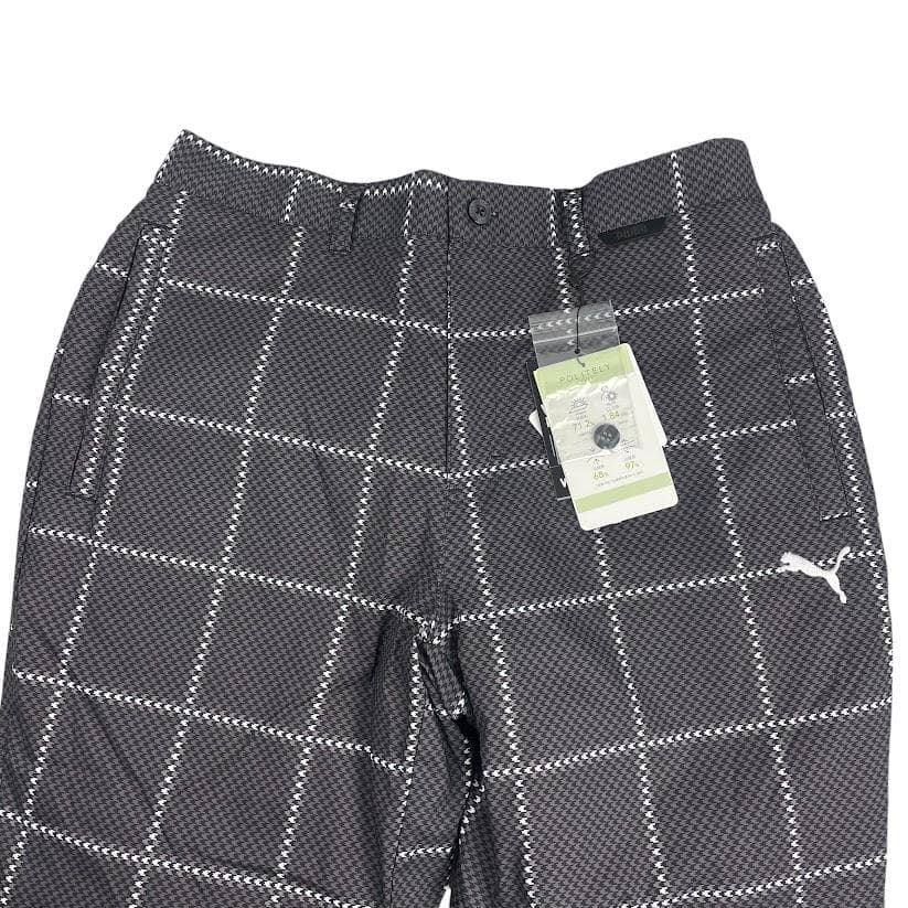 新品●プーマ ゴルフ●秋・冬 中綿テーパードパンツ 千鳥格子 スッキリシルエット