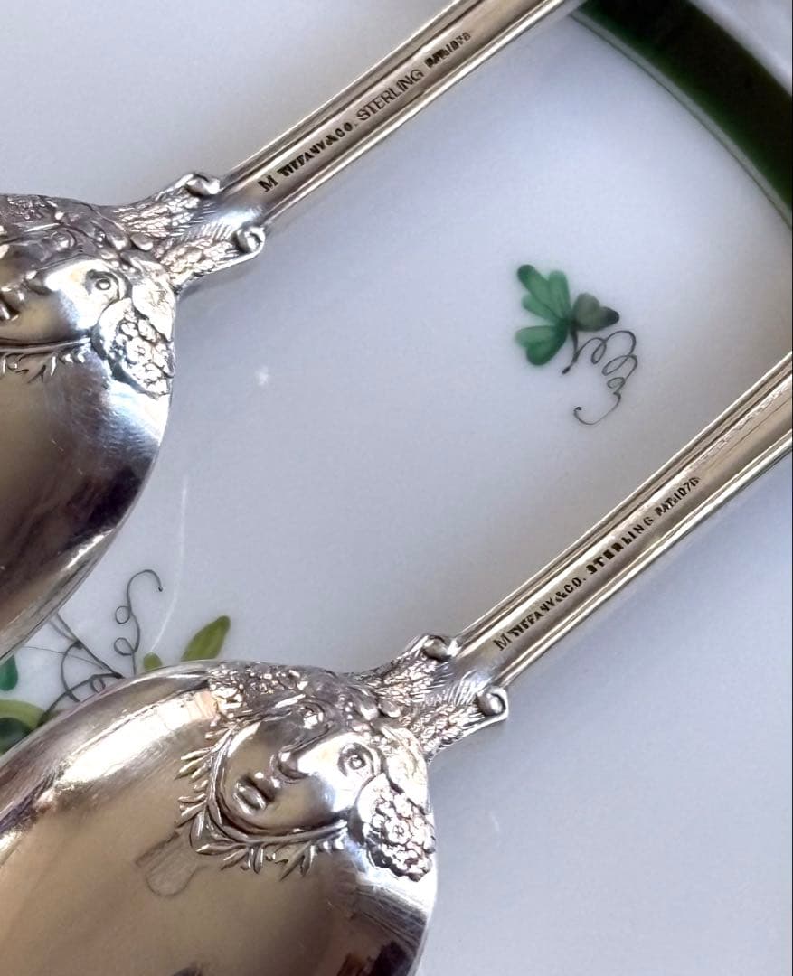 （至高）ティファニー オリンピアン ティースプーン ペア　スターリングシルバー