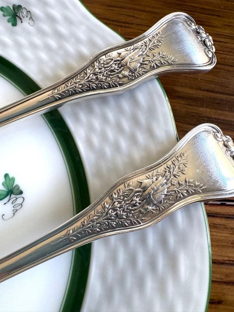 （至高）ティファニー オリンピアン ティースプーン ペア　スターリングシルバー