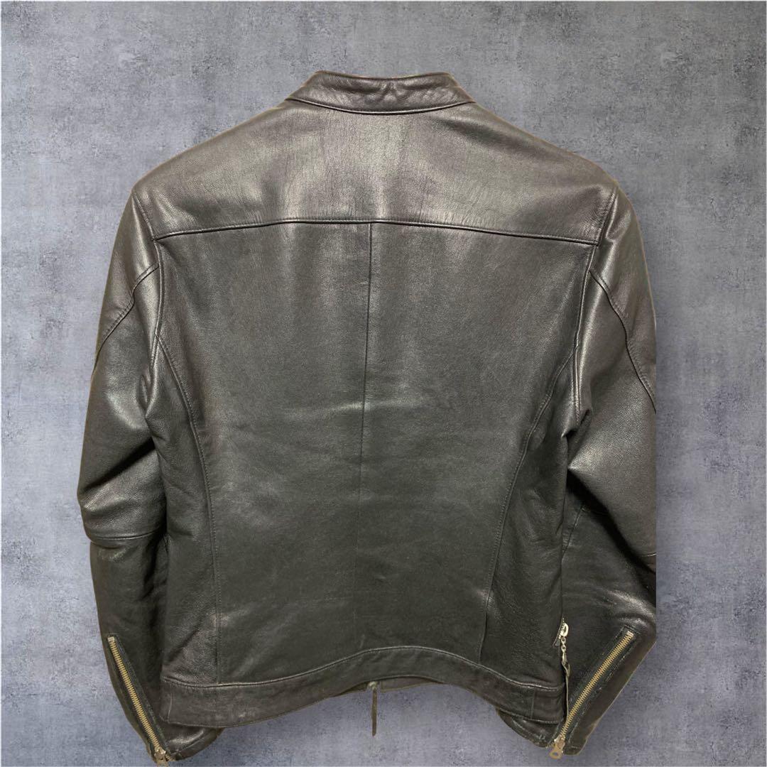 BEAUTY&YOUTH ラムレザージャケット黒 タイトシルエット ユニセックス