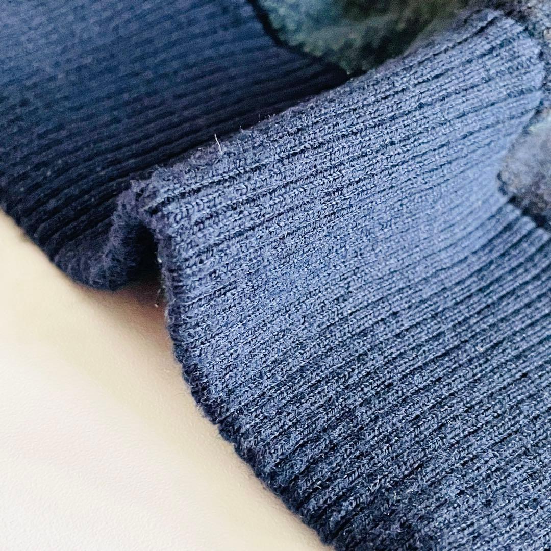 4247 美品 ビームスゴルフ　ハーフジップ ニットジャケット 裏地付き　緑