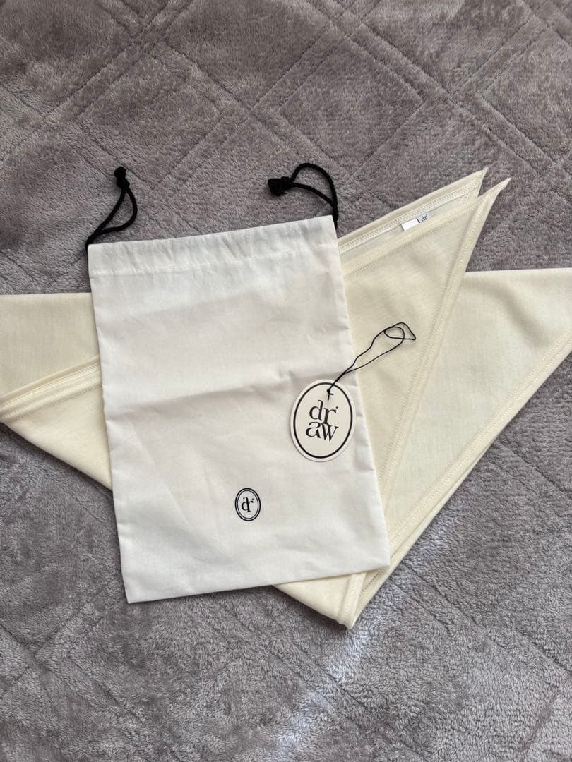 小物 draw drawers Wool Scarf white