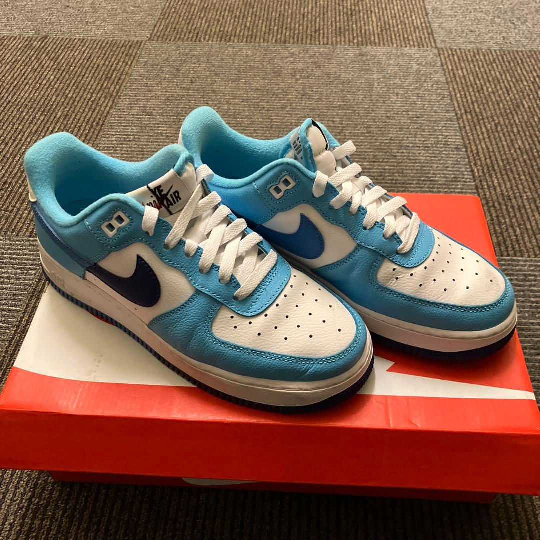 Nike Air Force 1 ブルー/ホワイト 25cm