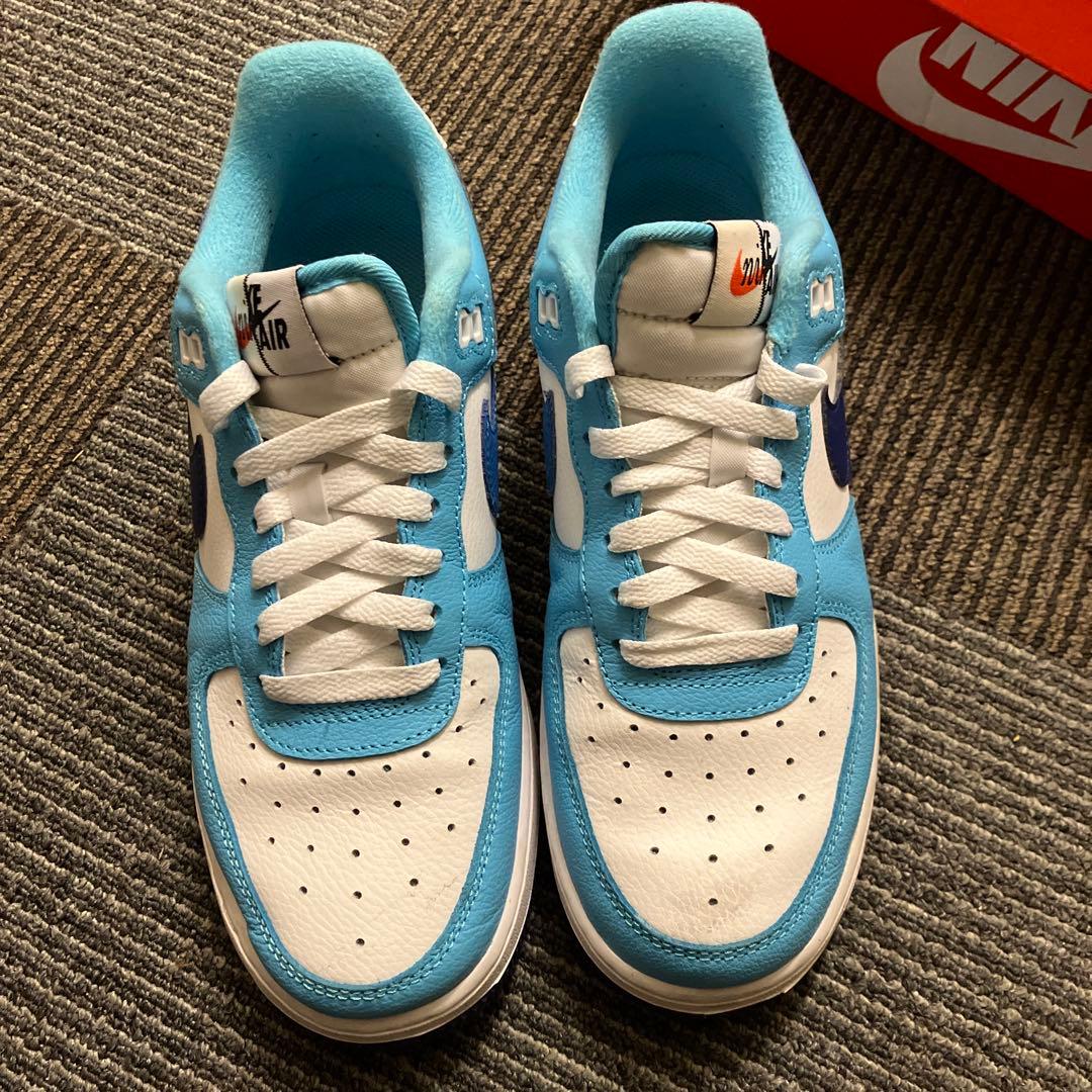 Nike Air Force 1 ブルー/ホワイト 25cm