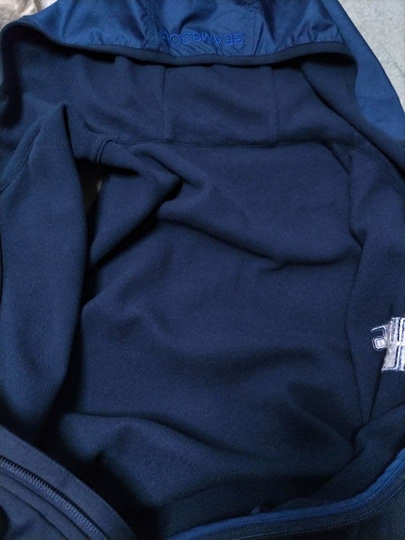 ビームスゴルフ　ベスト　パーカー　ネイビー　裏起毛