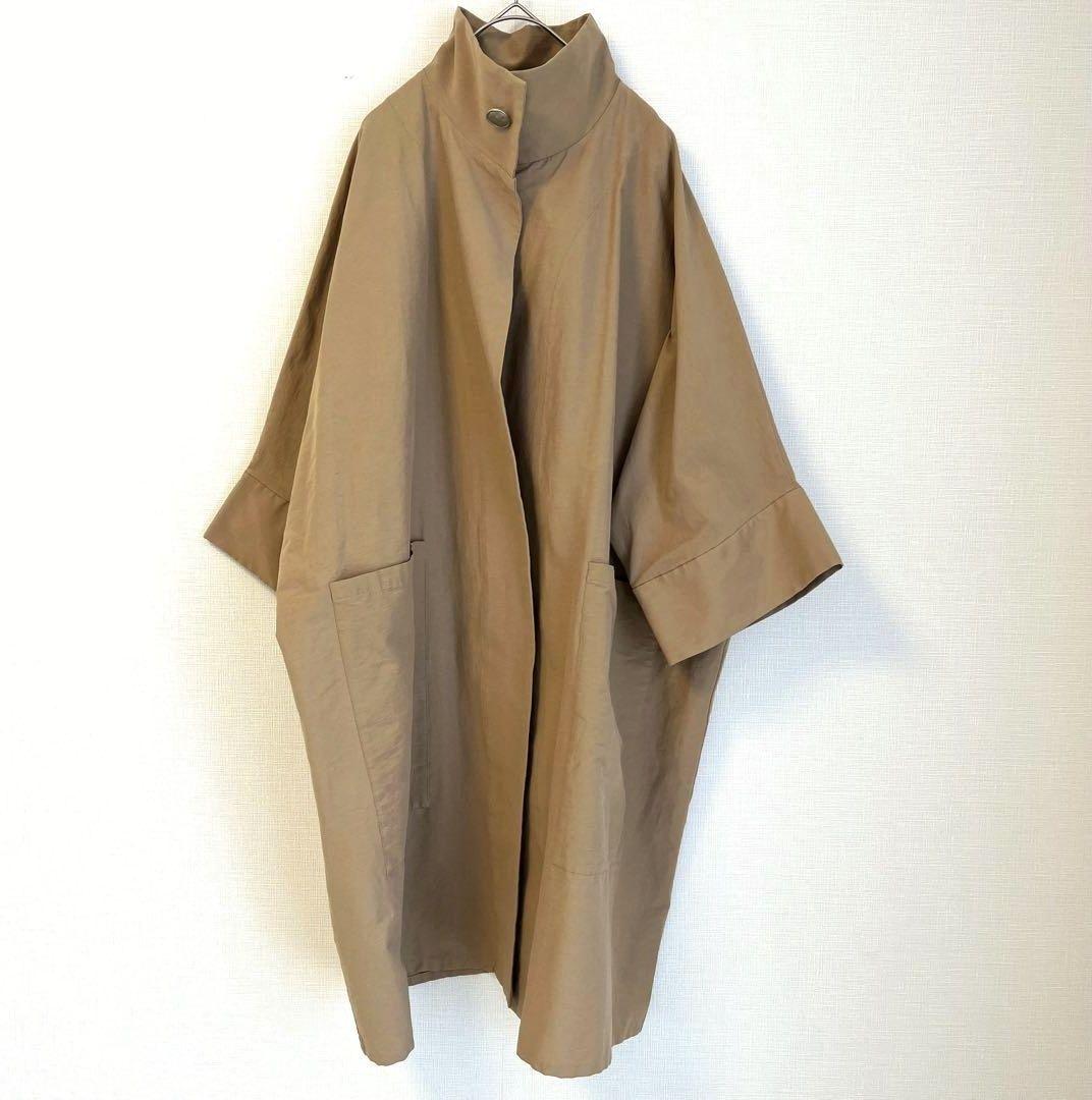 【美品】MELUMO メルモ ハイネックコート 軽量 オーバーサイズ
