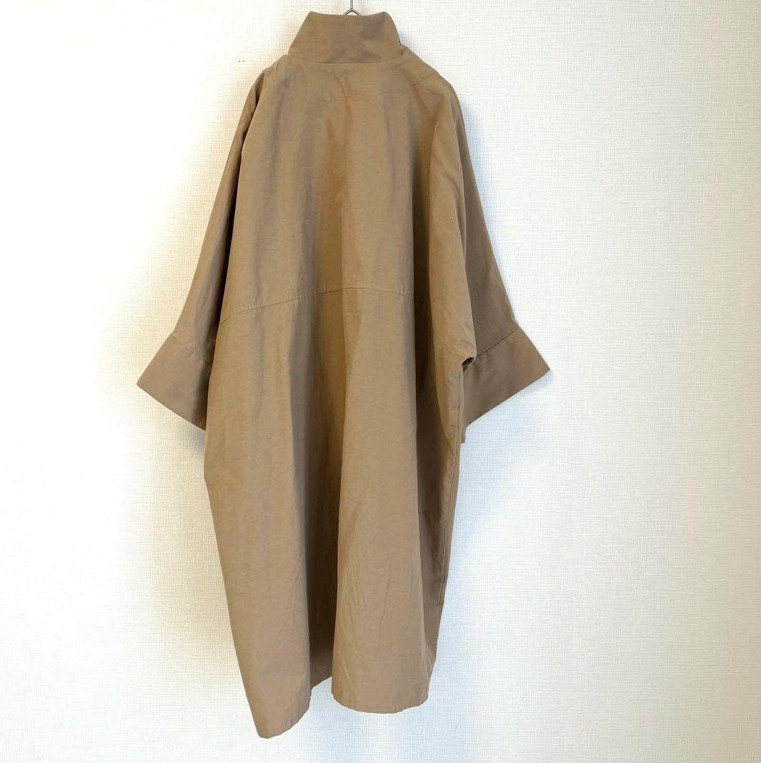 【美品】MELUMO メルモ ハイネックコート 軽量 オーバーサイズ