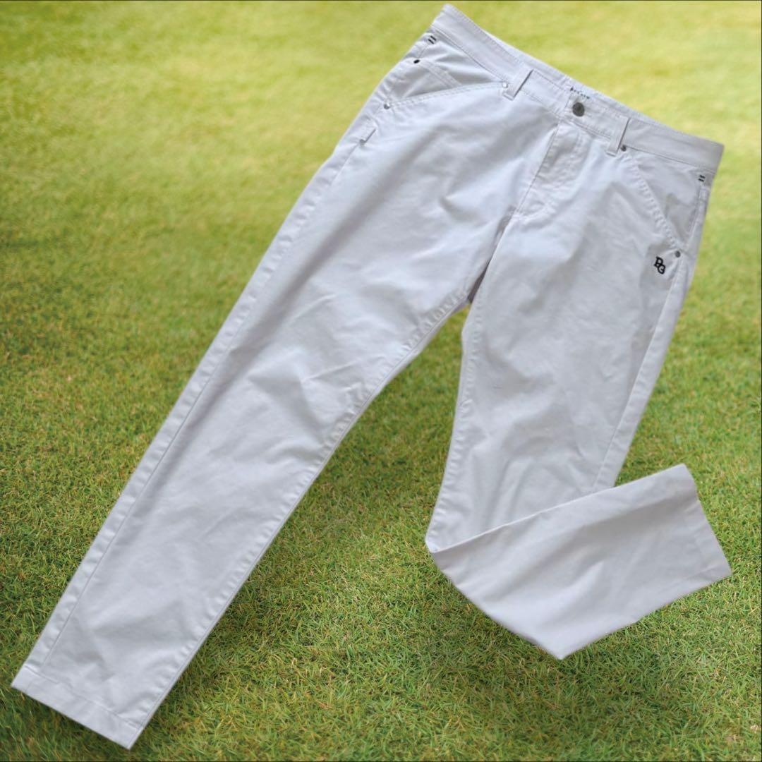 パーリーゲイツ　パンツ　白　4 ホワイト　ストレッチ　ゴルフ
