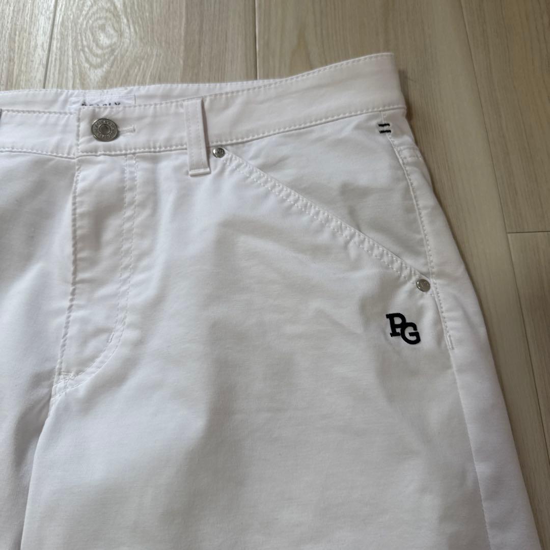 パーリーゲイツ　パンツ　白　4 ホワイト　ストレッチ　ゴルフ