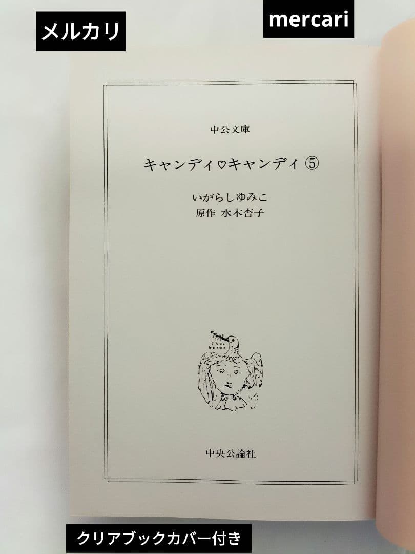 6巻のみ初版●クリアブックカバー付「キャンディキャンディ」文庫版　全巻