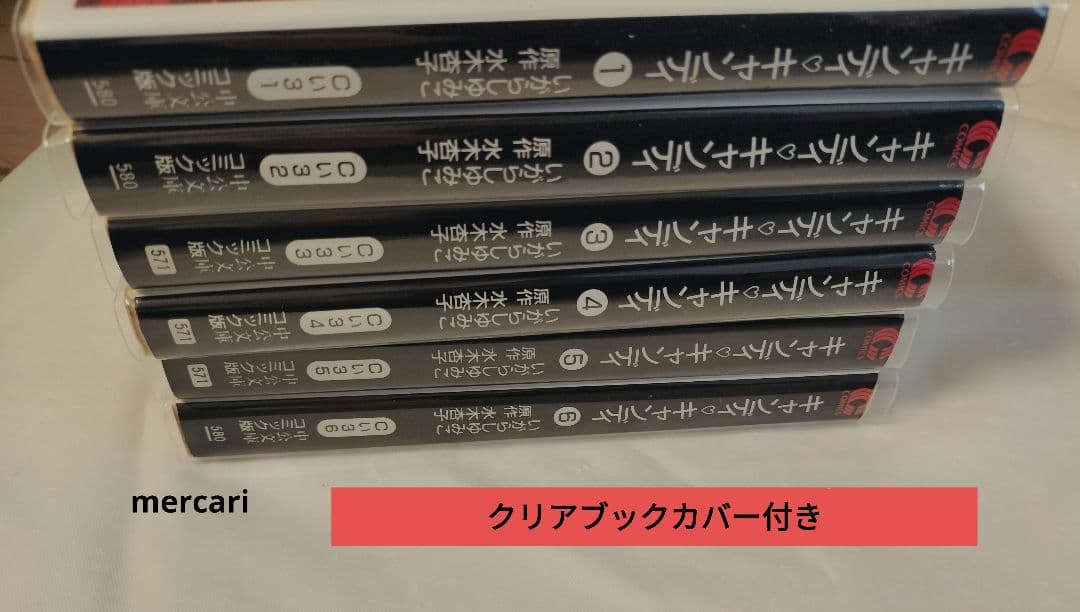 6巻のみ初版●クリアブックカバー付「キャンディキャンディ」文庫版　全巻