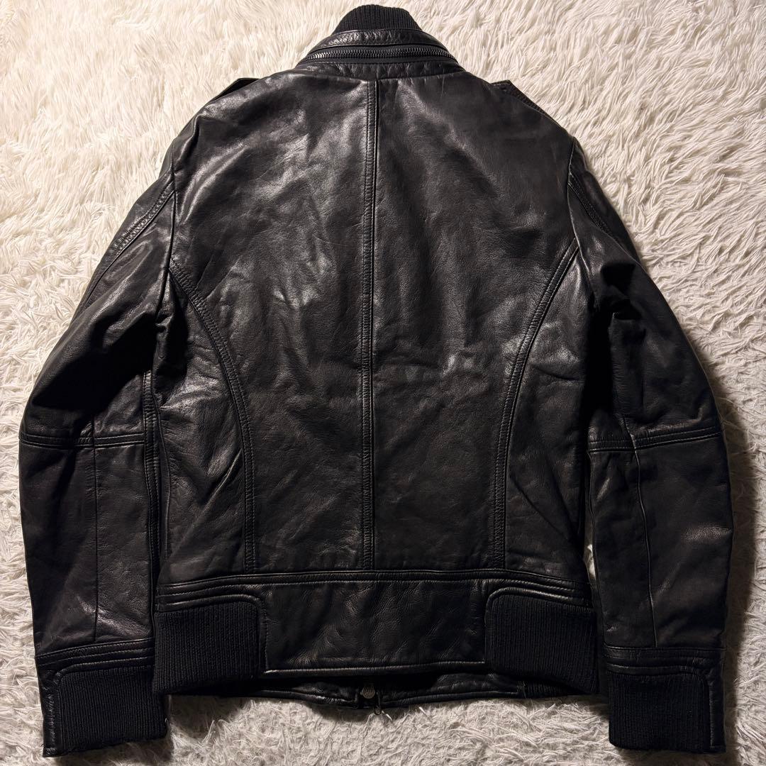 j*7様 【超名作・希少サイズ48】シェラック 赤西仁着 レザーライダース 有閑