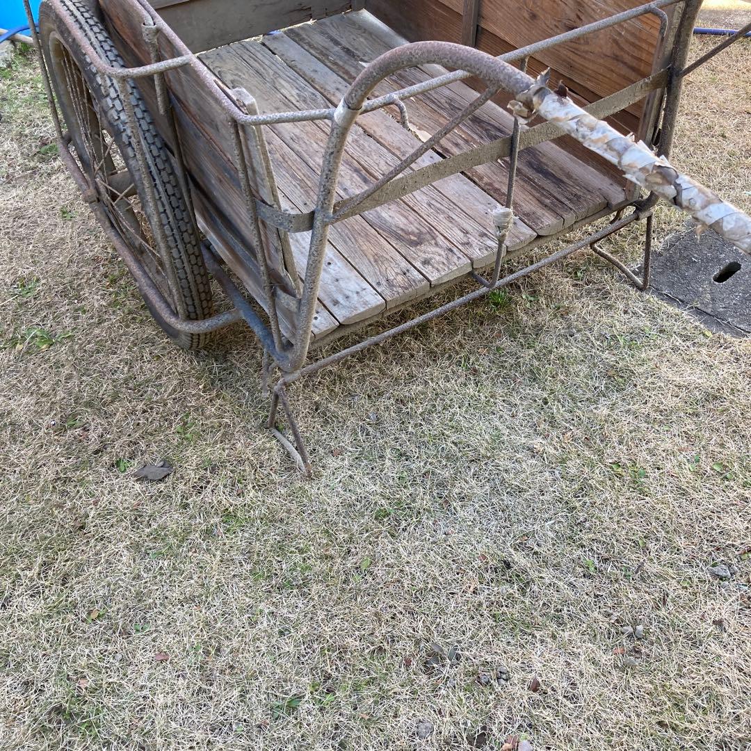 木製リヤカー　スタンド付き