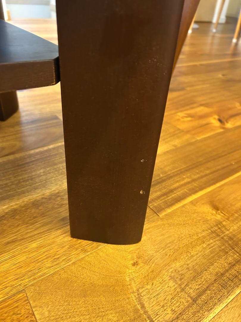 大塚家具　ダークブラウン 木製 ローテーブル