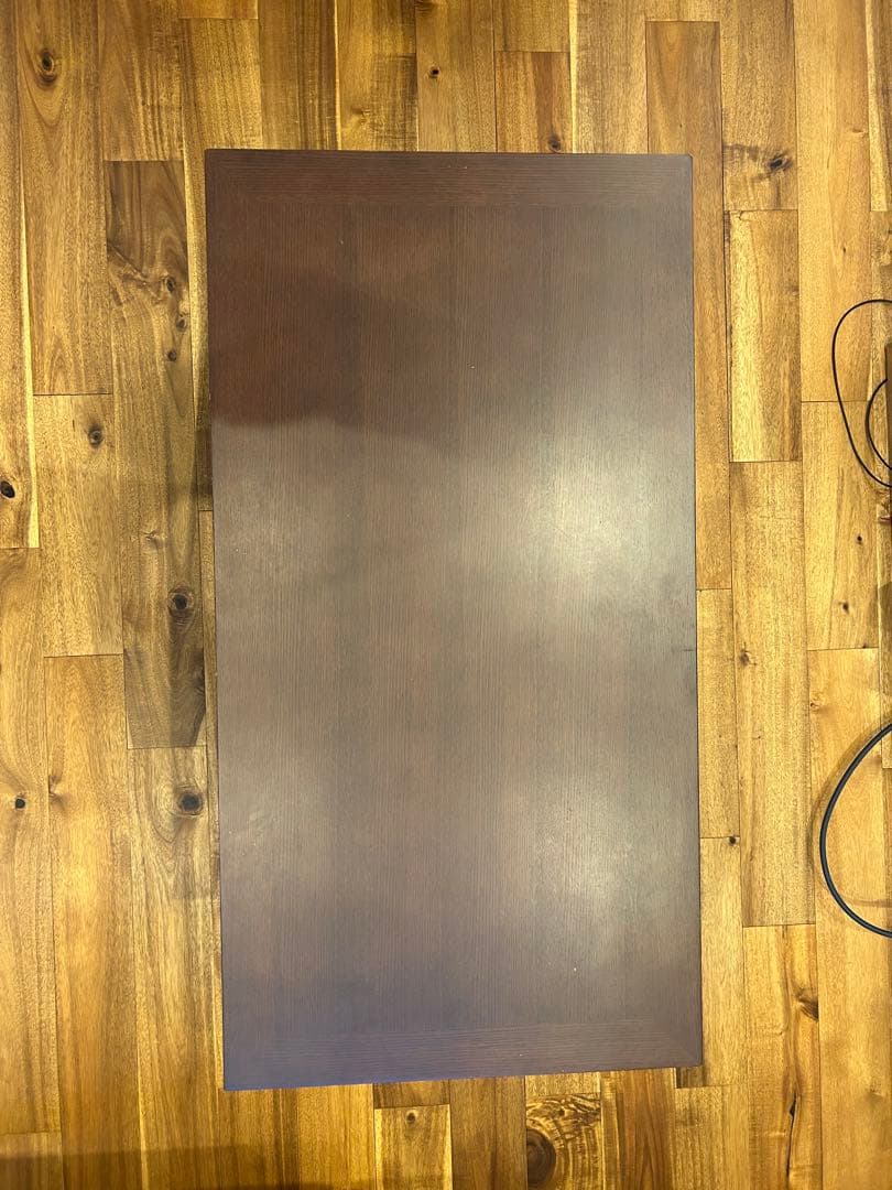 大塚家具　ダークブラウン 木製 ローテーブル