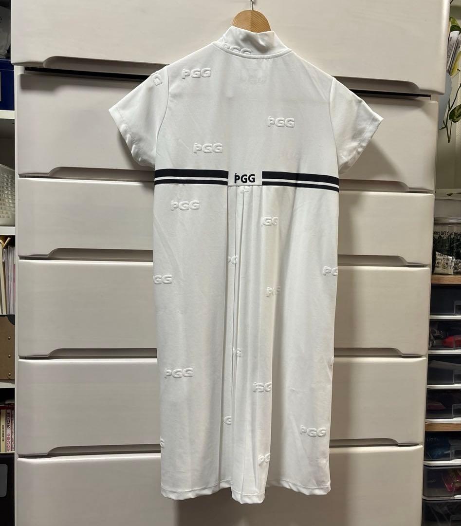 パーリーゲイツ　PGG パイルメッシュ　ホワイトワンピースサイズ0