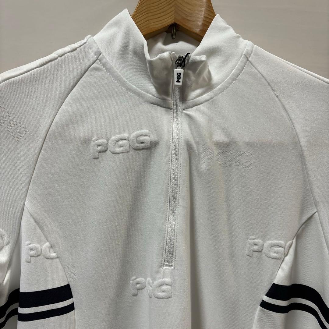 パーリーゲイツ　PGG パイルメッシュ　ホワイトワンピースサイズ0