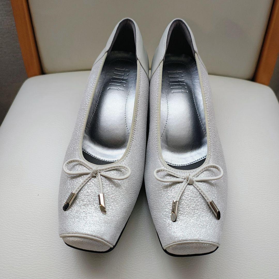 新品 fitfit フィットフィット 撥水 ストレッチレザー 本革 パンプス