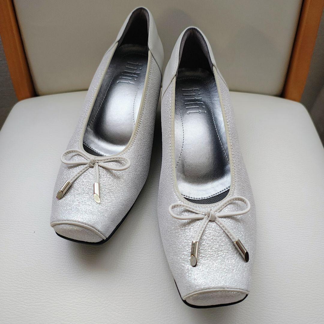 新品 fitfit フィットフィット 撥水 ストレッチレザー 本革 パンプス