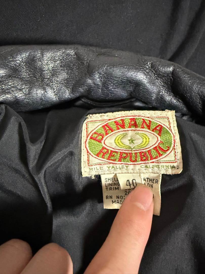 レザー ジャケット ブラック　古着　A-2