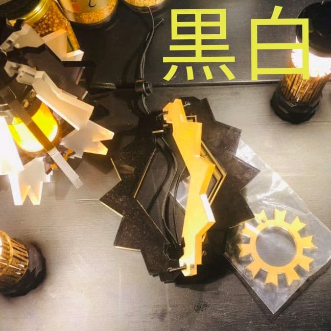 【黒白】アクリルシェード　ランタンシェード　ゴールゼロML4用