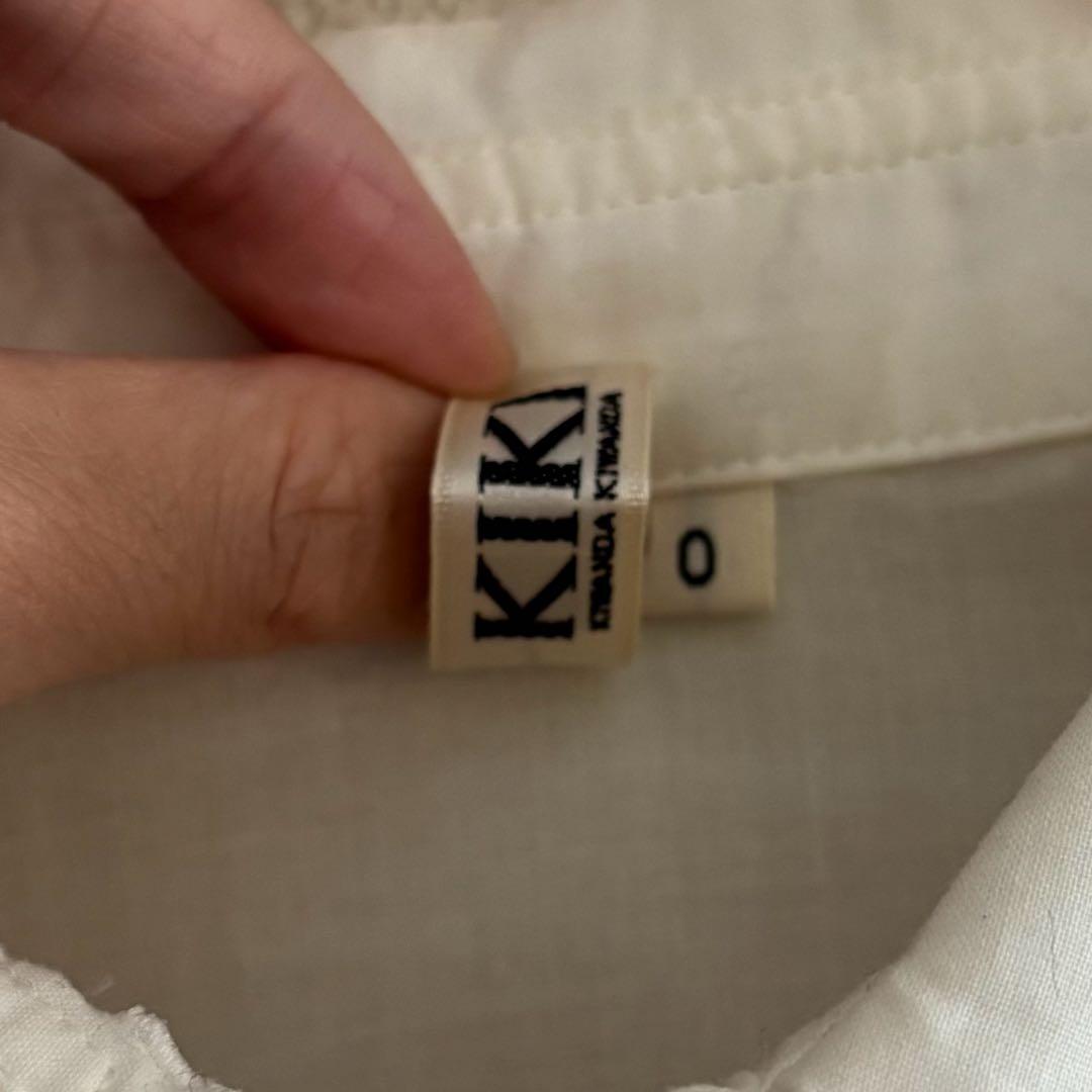 KIKI KIWANDA KIWANDA フリルシャツ 長袖 ホワイト 白色