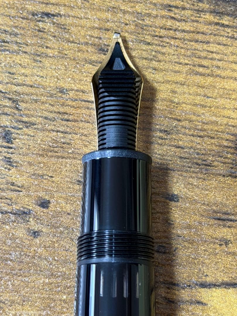 未使用に近い　OBニブ　斜太字　149　18K　三帯　デュマ型ペン芯　万年筆