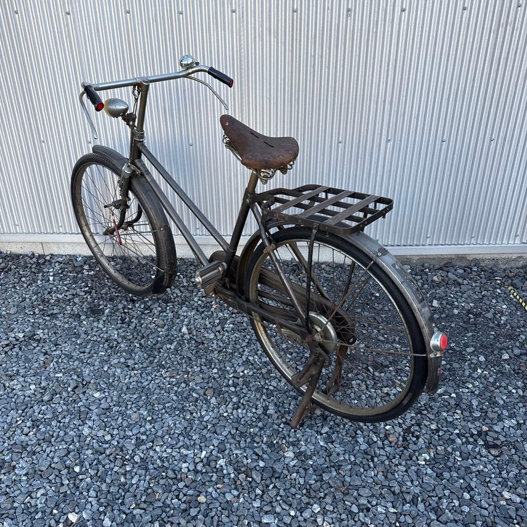昭和レトロ自転車　実用車　ナショナル　ビンテージ