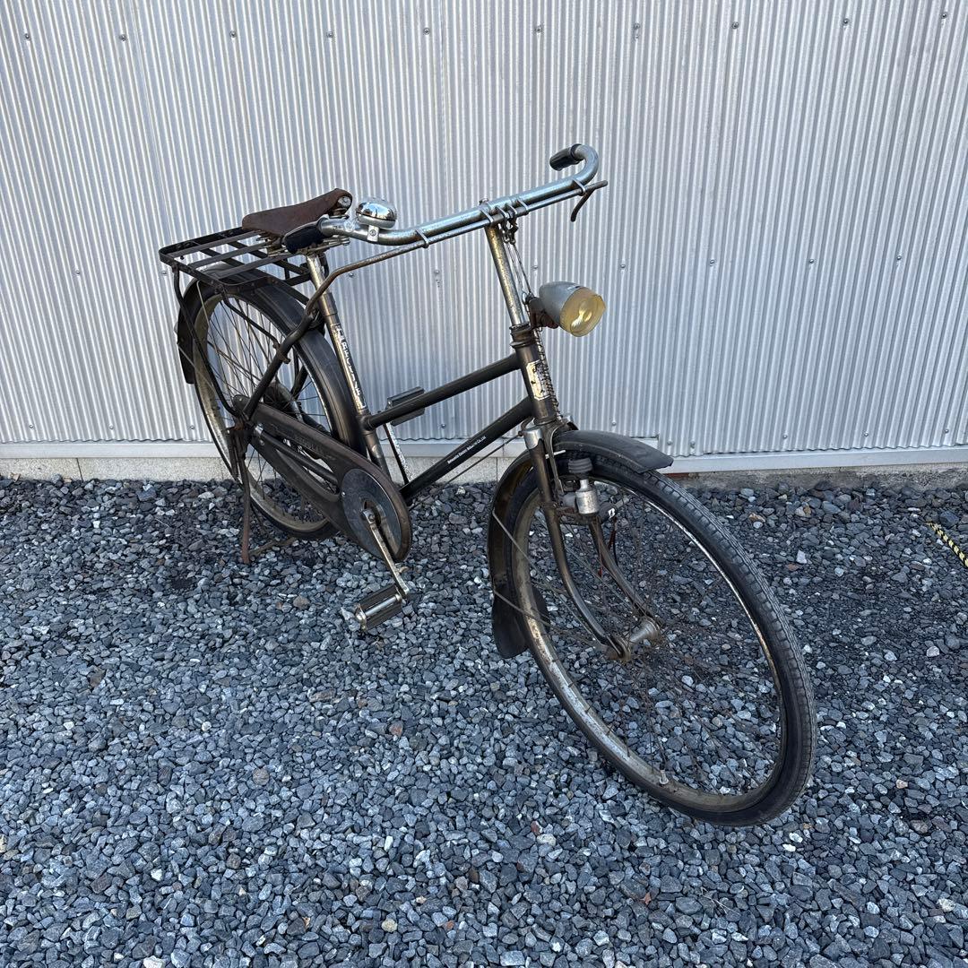 昭和レトロ自転車　実用車　ナショナル　ビンテージ